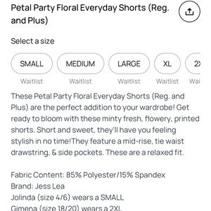 Jess Lea Floral Everyday Shorts